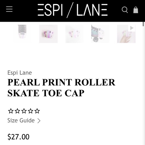 ✨Espi Lane Pastel Pearl Roller skate Toe Cap✨NWOT - Picture 12 of 13